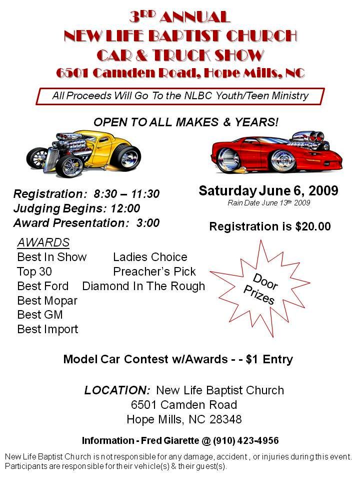 3rd Annual New Life Bapist Church Car and Truck Show/TITLE>